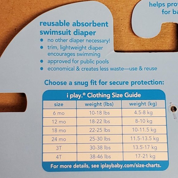 I-Play Swimsuit Diaper 6 Months Blue - Picture 4 of 5